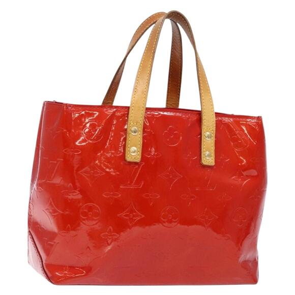 LOUIS VUITTON Monogram Vernis Reade PM Hand Bag Red Rouge M91088 - Picture 1 of 12